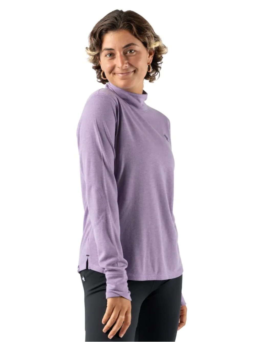 Outrun Mock Neck Wool Blend Long Sleeve- Size Small